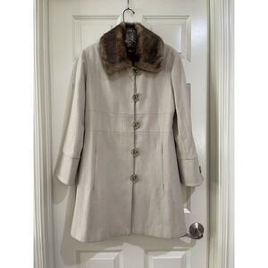 rampage women wool blend overcoat size S